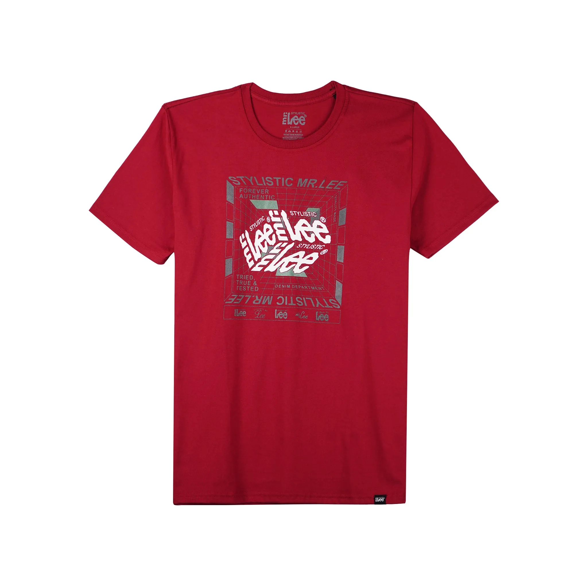 Stylistic Mr. Lee Men's Basic Tees Semi body Fit 149097-U (Maroon)