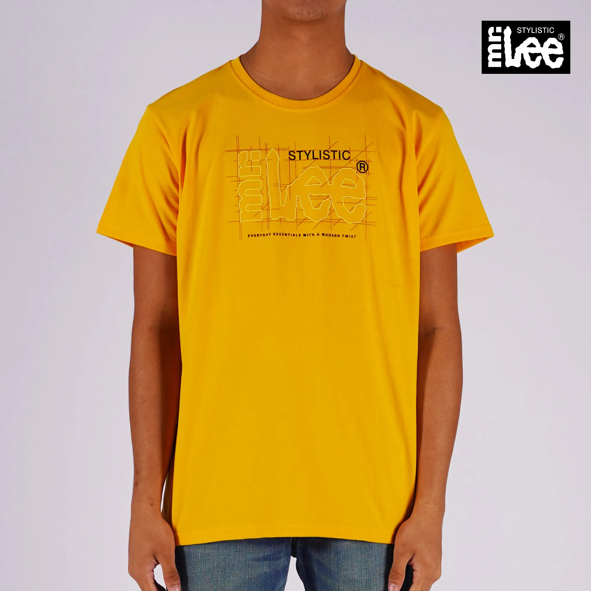 Stylistic Mr. Lee Men's Basic Tees Semi body Fit 151407-U (Artisan Gold)