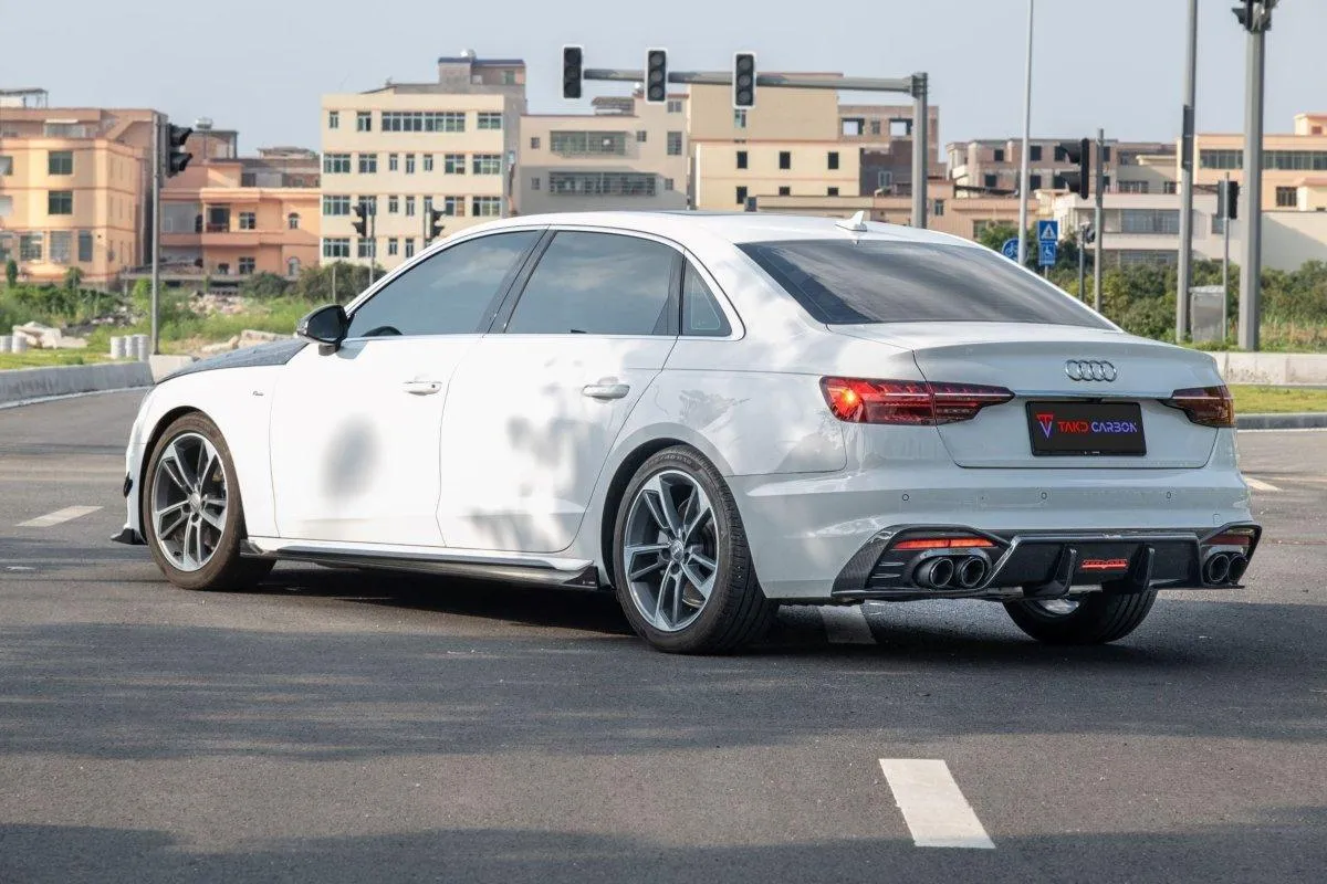 TAKD Carbon Side Skirts For Audi S4 & A4 S-Line B9.5 2020-ON Pre-preg Carbon Fiber