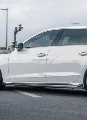 TAKD Carbon Side Skirts For Audi S4 & A4 S-Line B9.5 2020-ON Pre-preg Carbon Fiber