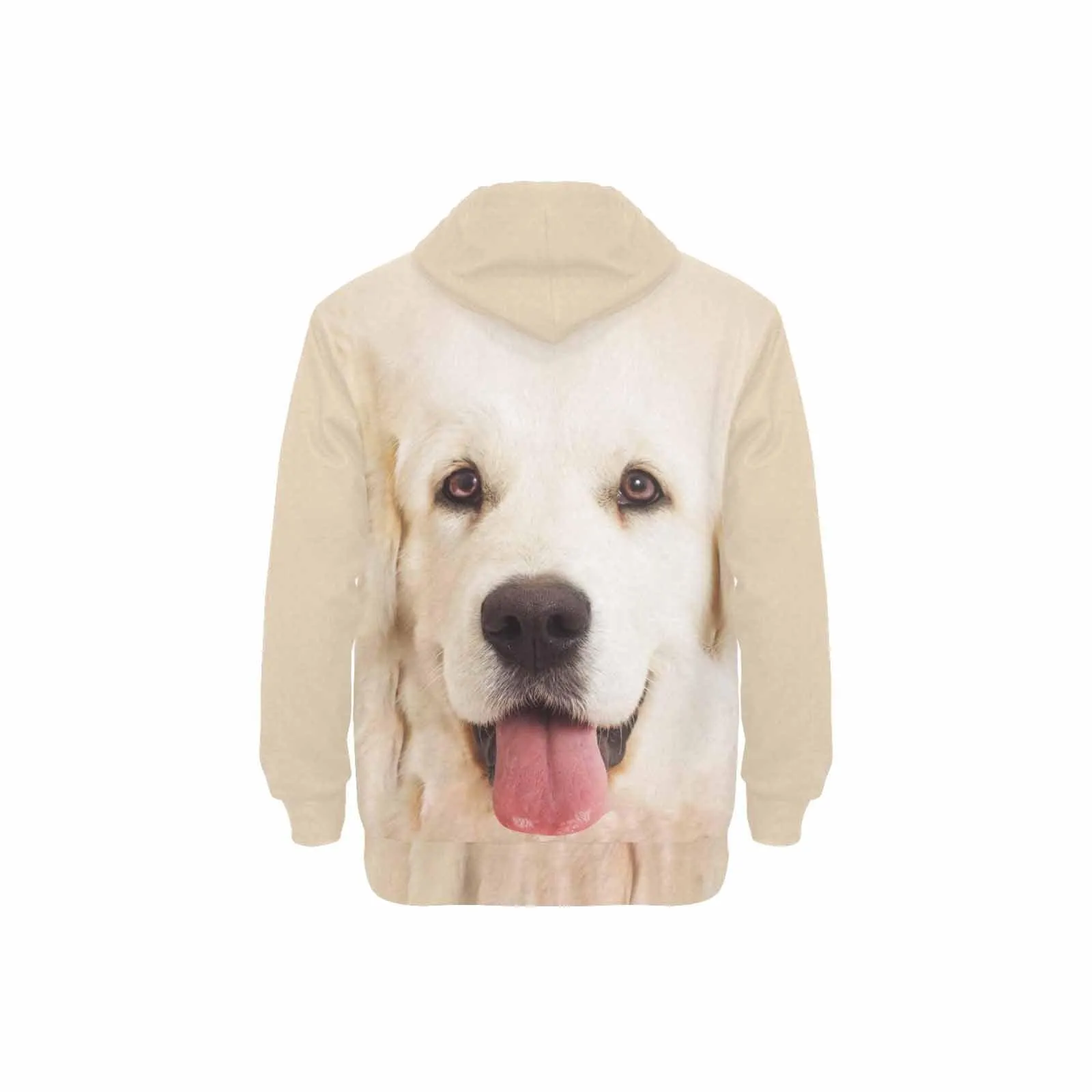 [Thickened Fabric] Custom Pet Dog Face Men's Fleece Thickened Hoodies Personalized Turtleneck Pullover Hooded Design Your Own Hoodie