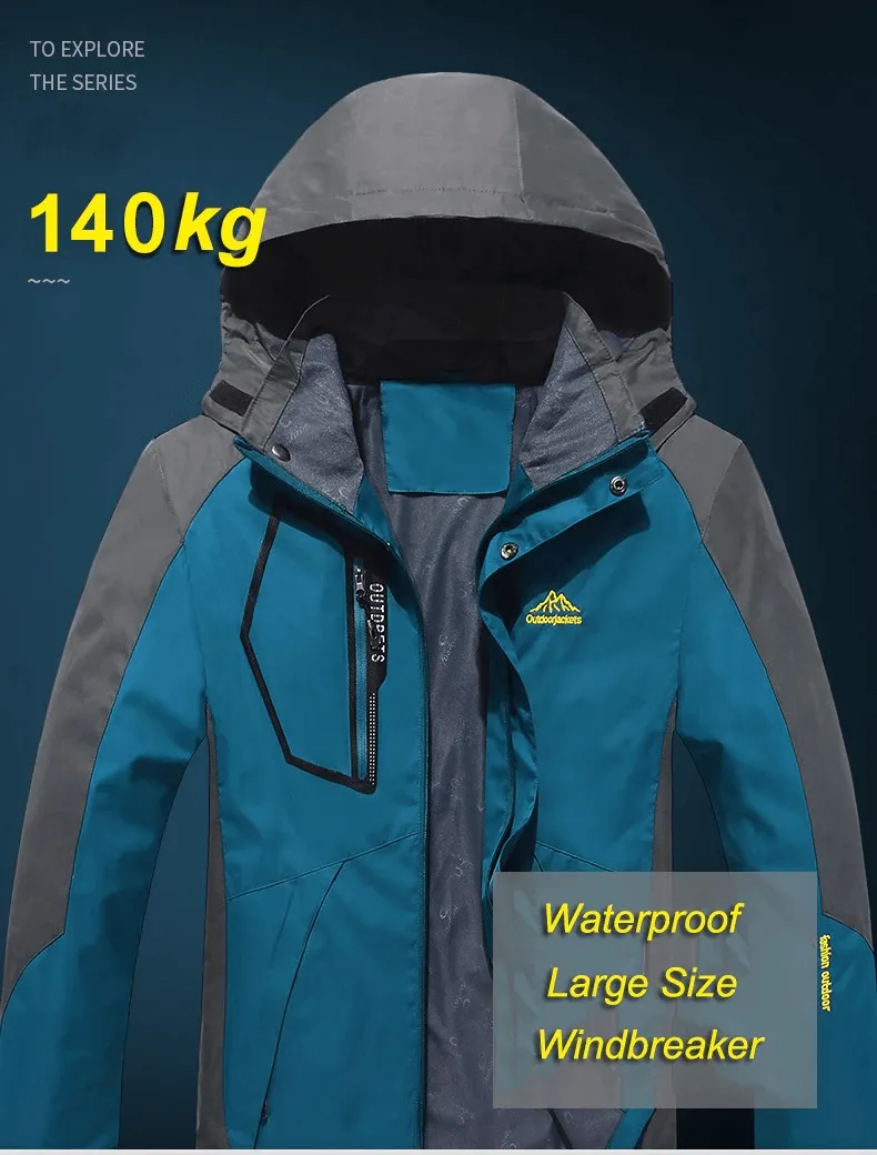Trekking Men's Waterproof Hiking Jacket with Hem Adjuster - SF0522