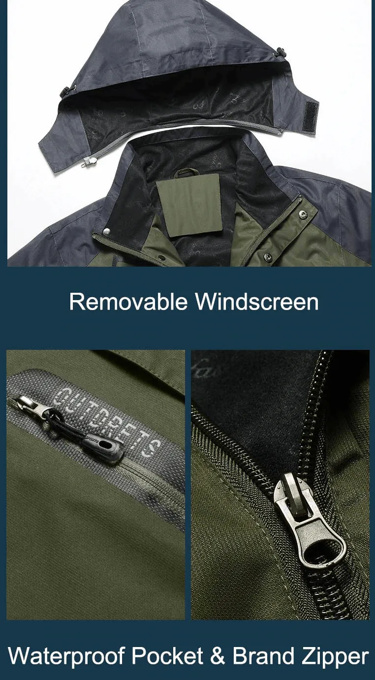 Trekking Men's Waterproof Hiking Jacket with Hem Adjuster - SF0522