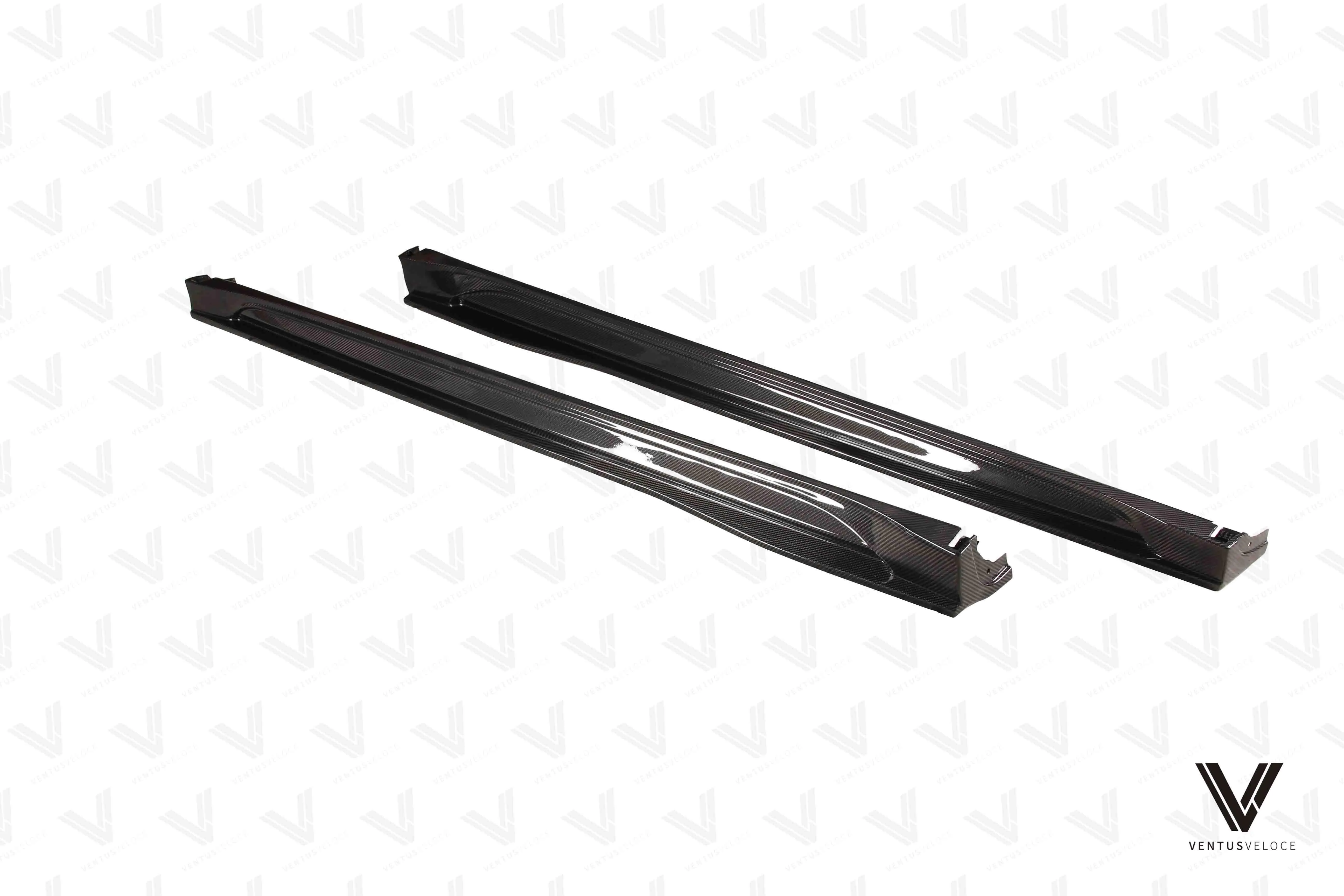 Ventus Veloce Side Skirts for Tesla Model Y/P 2020-ON Pre-preg Carbon Fiber