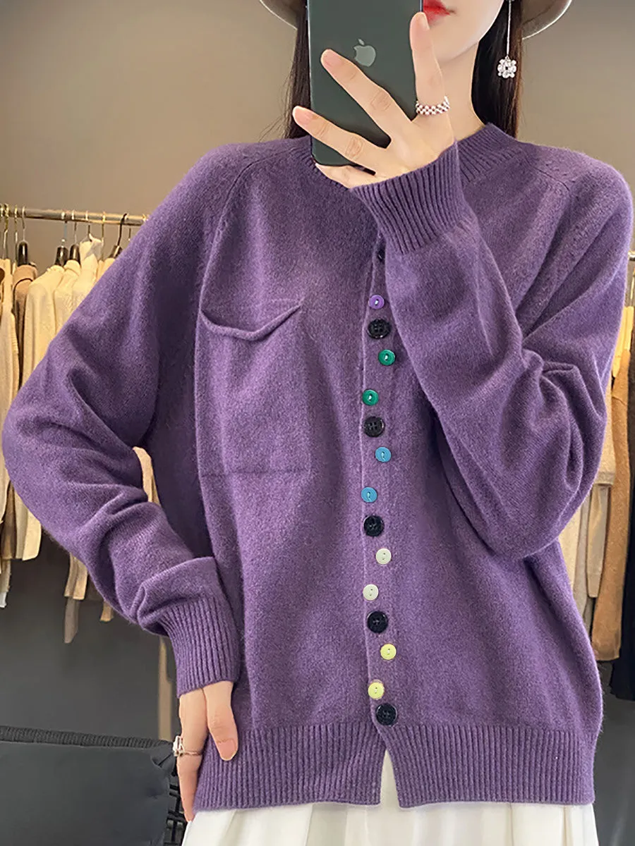 Vespera® | Cozy Multi-Button Knit Sweater
