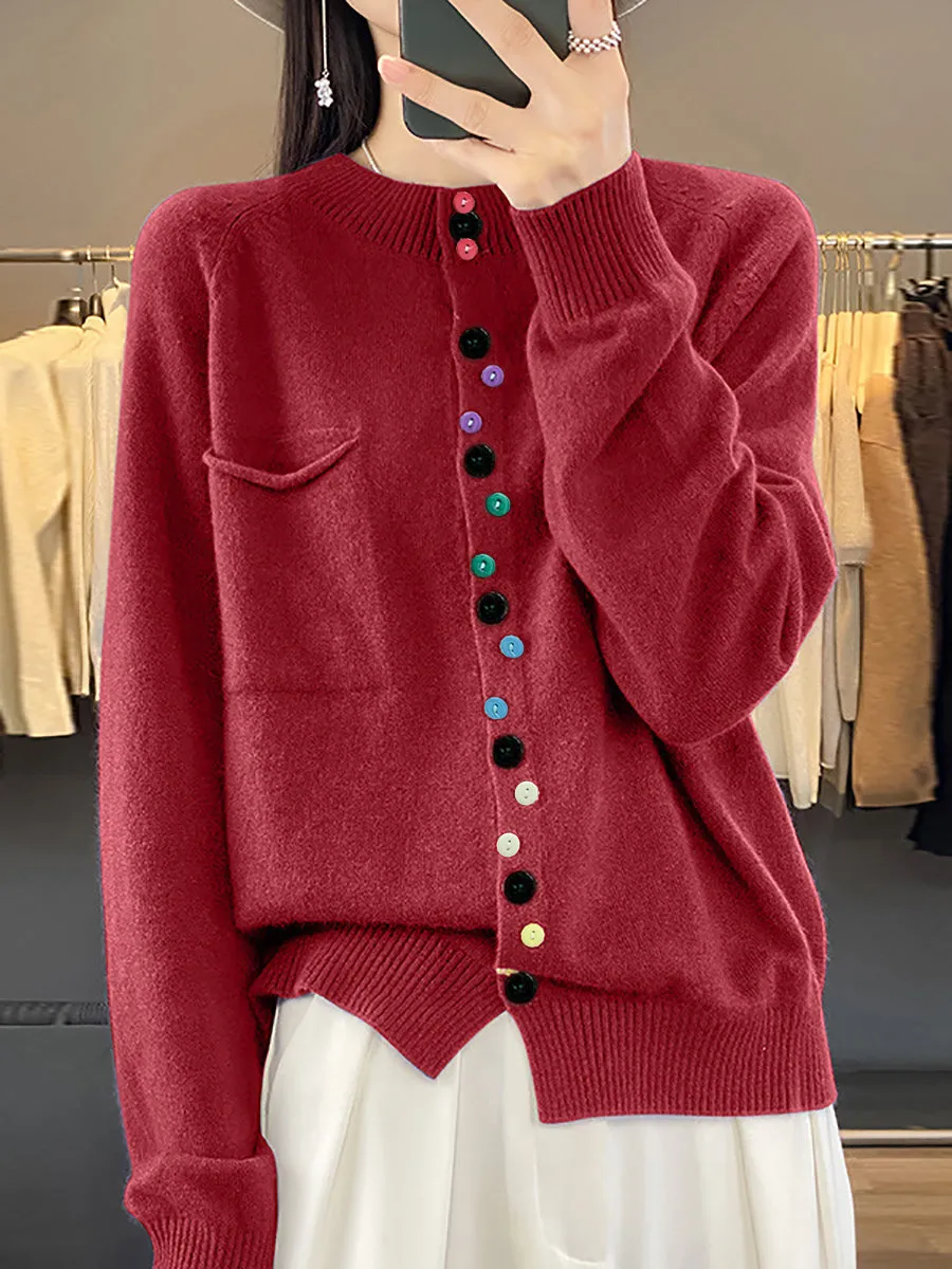 Vespera® | Cozy Multi-Button Knit Sweater