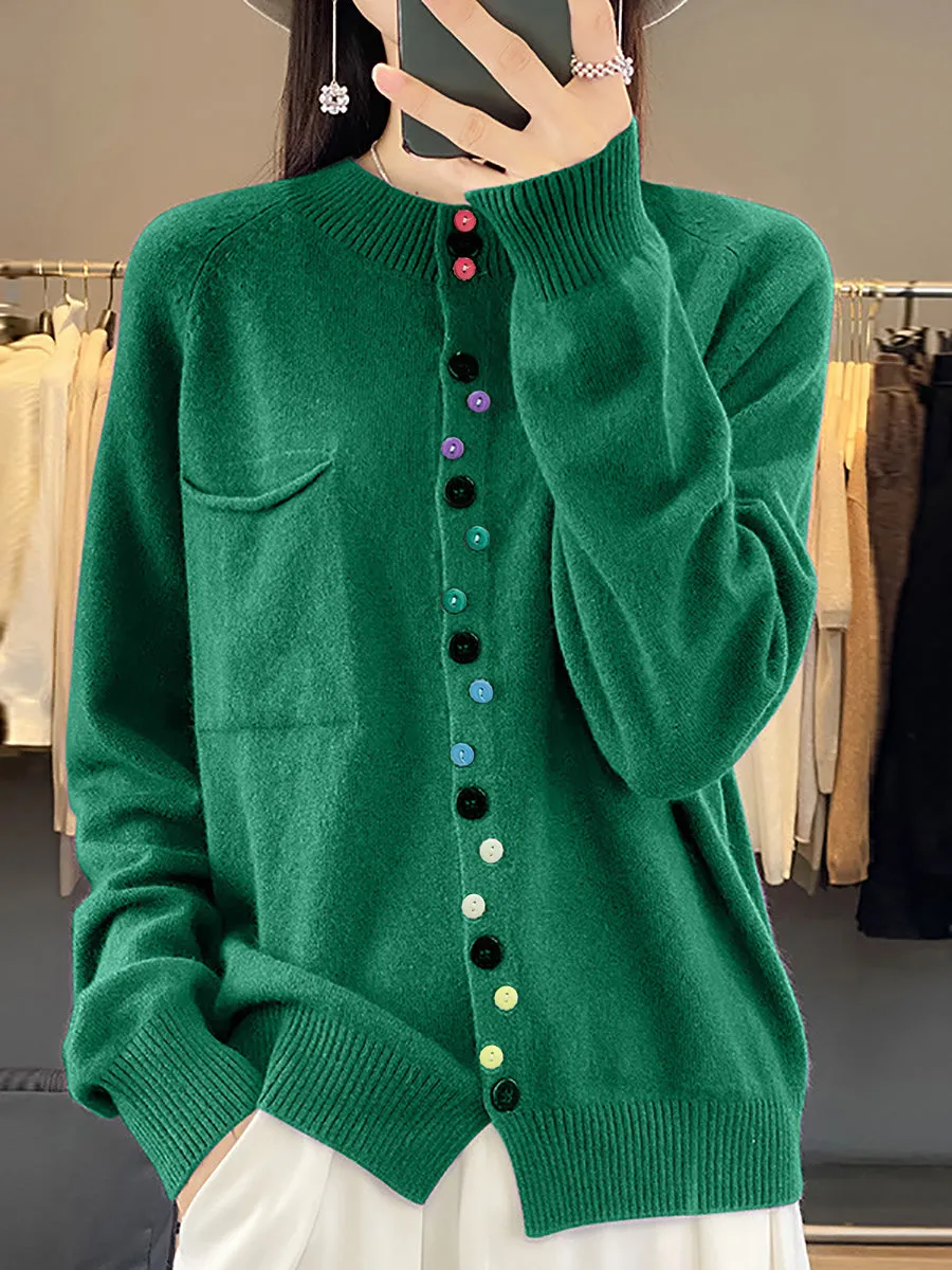 Vespera® | Cozy Multi-Button Knit Sweater