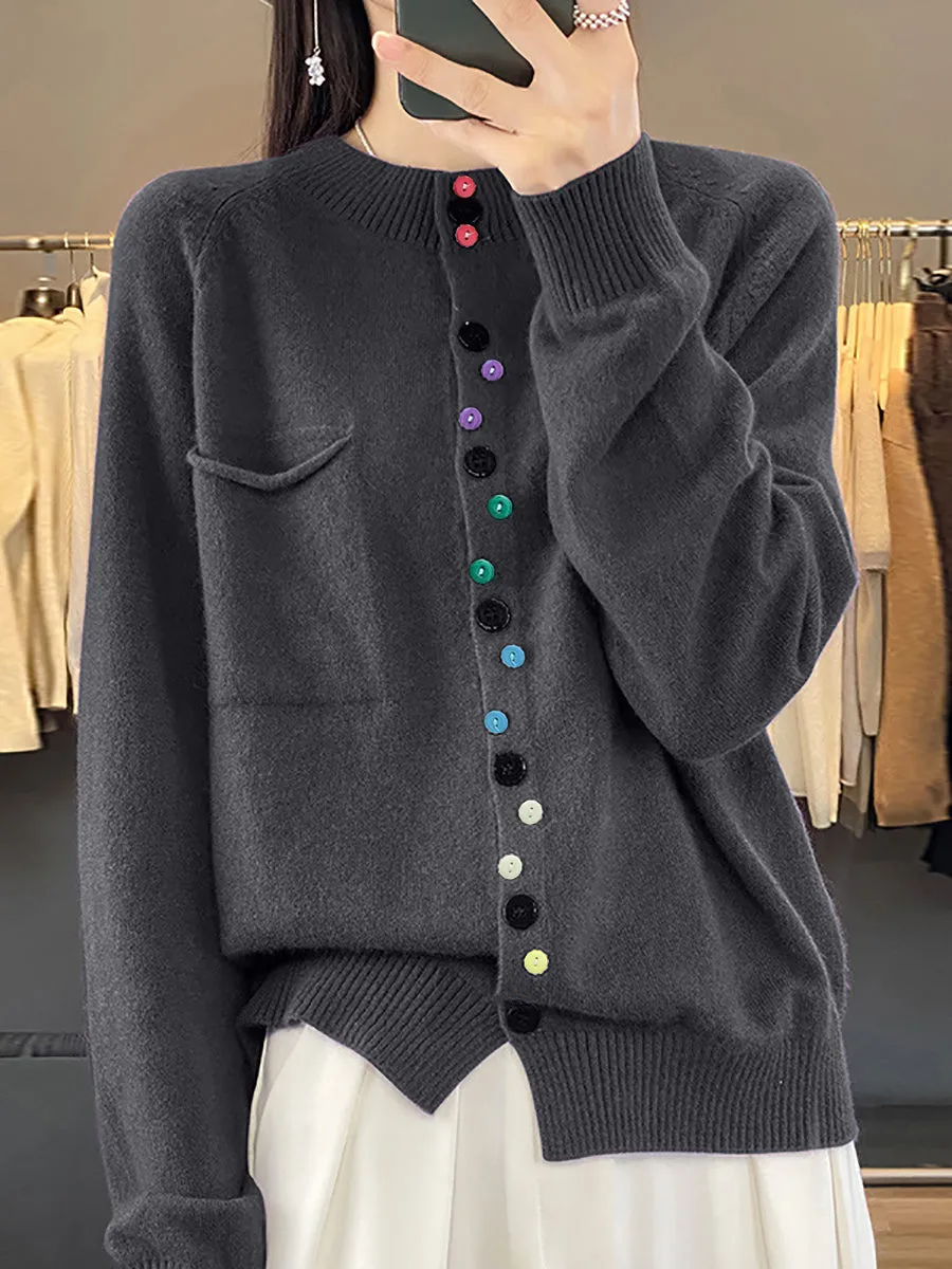 Vespera® | Cozy Multi-Button Knit Sweater
