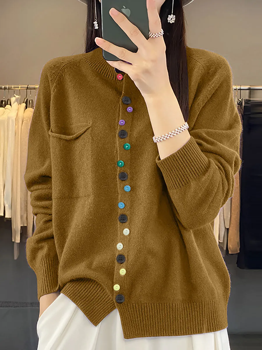 Vespera® | Cozy Multi-Button Knit Sweater