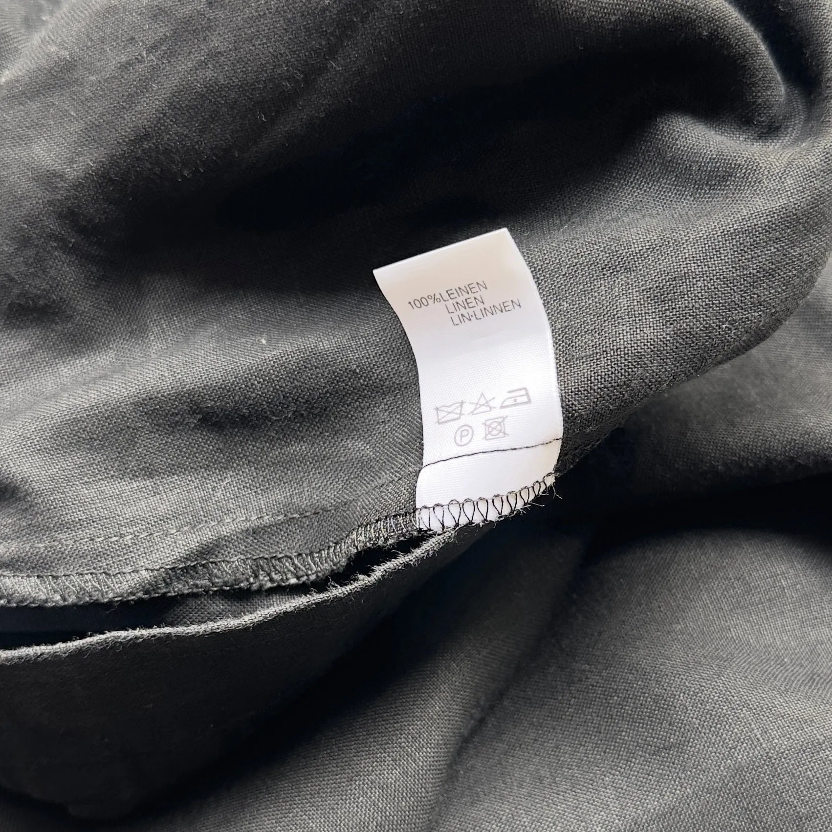 Vintage Black Linen Skirt