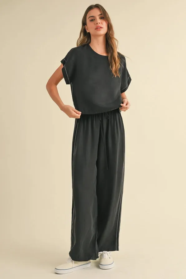 Viscose Elastic Band Waist Pants