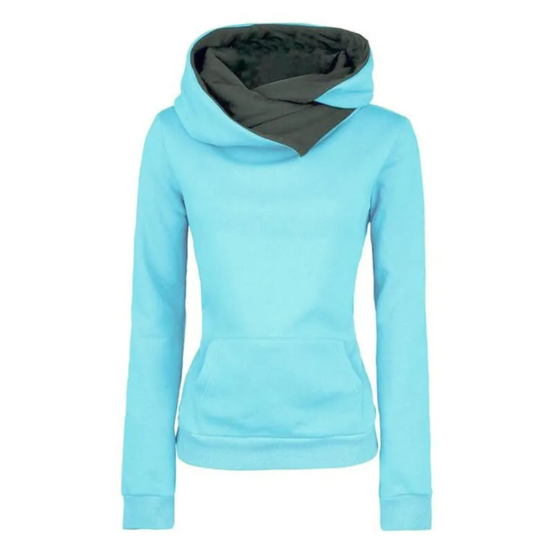 Winter Pullover Scarf Pockets Hoodie