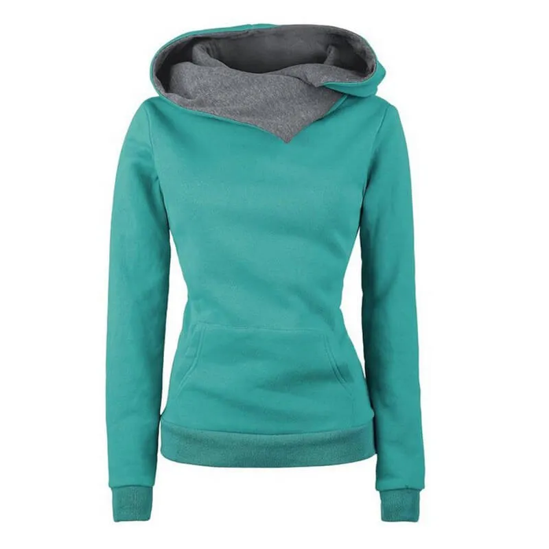 Winter Pullover Scarf Pockets Hoodie