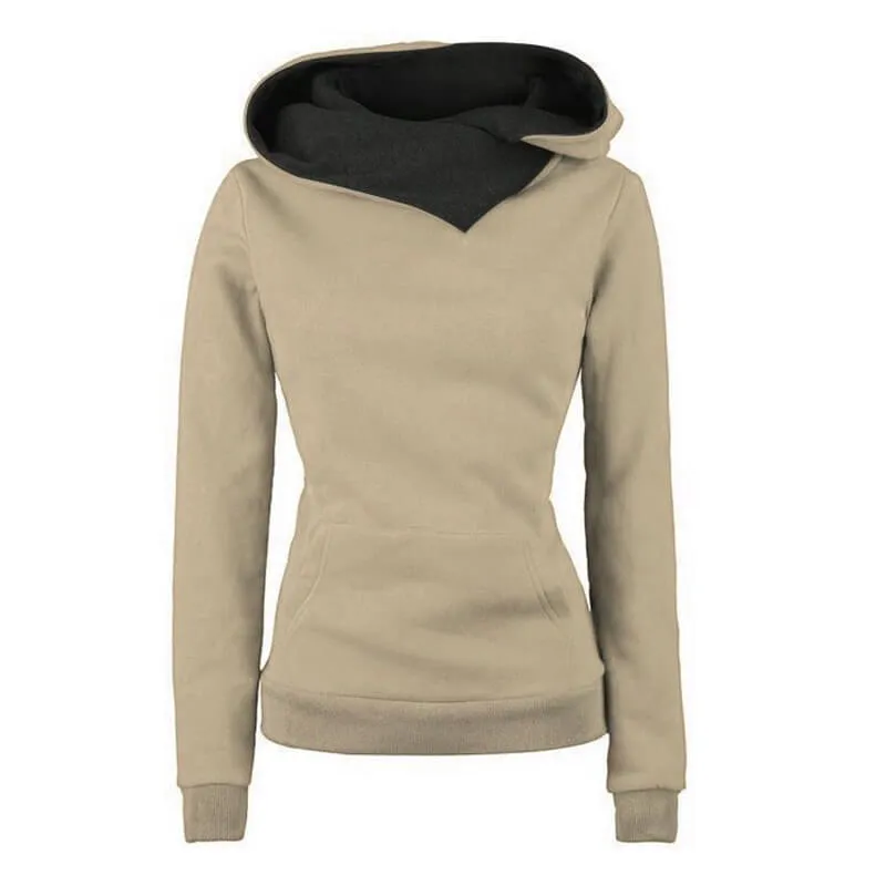 Winter Pullover Scarf Pockets Hoodie