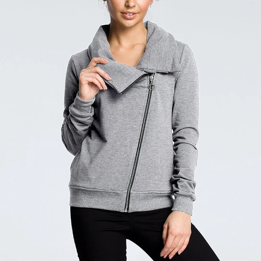 Zipper Up Scarf Hoodie